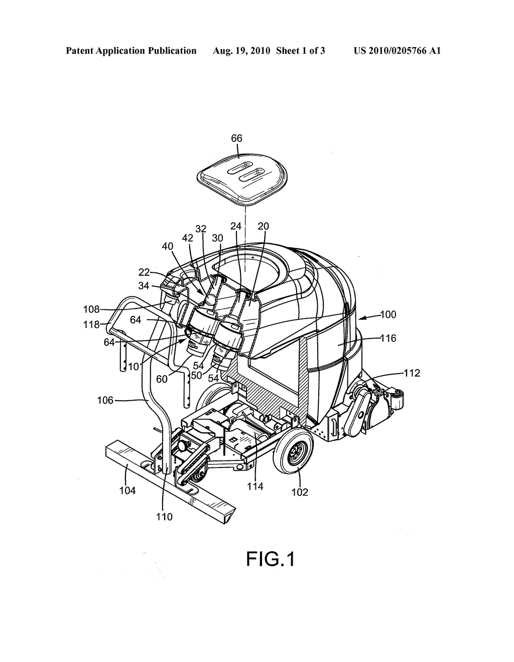 Vacuum Device Including Selectively Activated, Secondary Vacuum Source and Floor Cleaning Machine Utilizing the Vacuum Device - diagram, schematic, and image 02