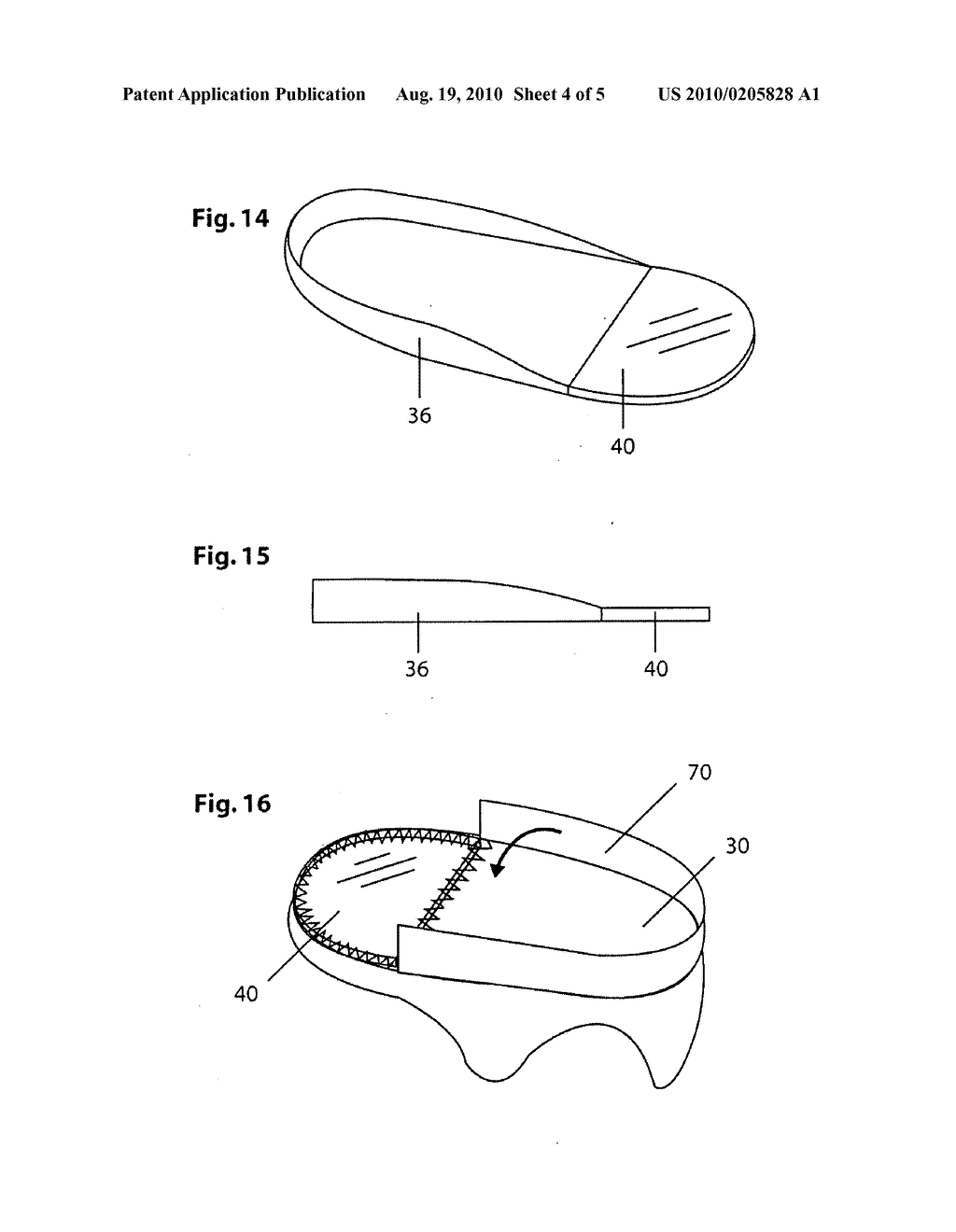 Insole having a transparent portion and a sock liner portion - diagram, schematic, and image 05