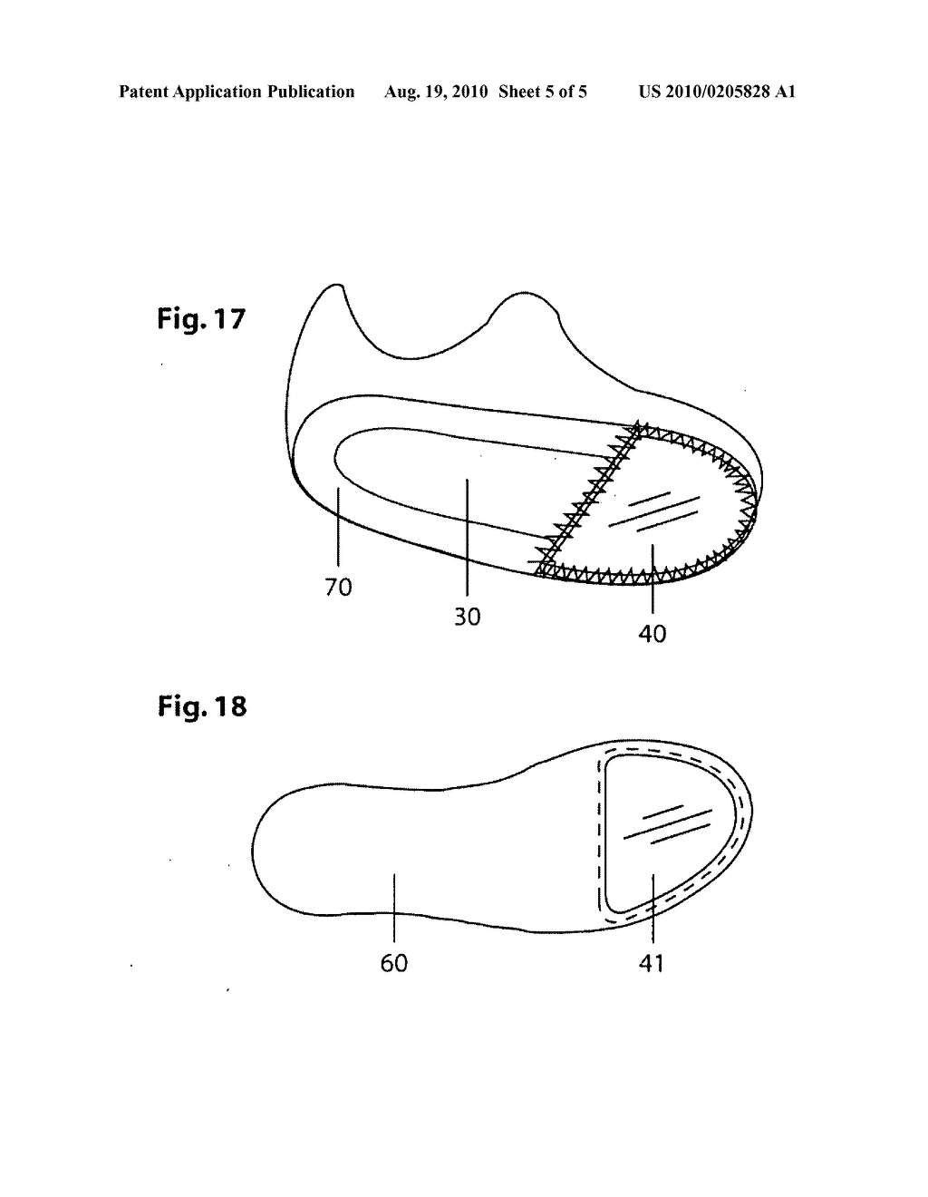 Insole having a transparent portion and a sock liner portion - diagram, schematic, and image 06