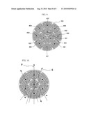 SPINNERET FOR PREPARING ISLAND-IN-THE-SEA YARNS diagram and image