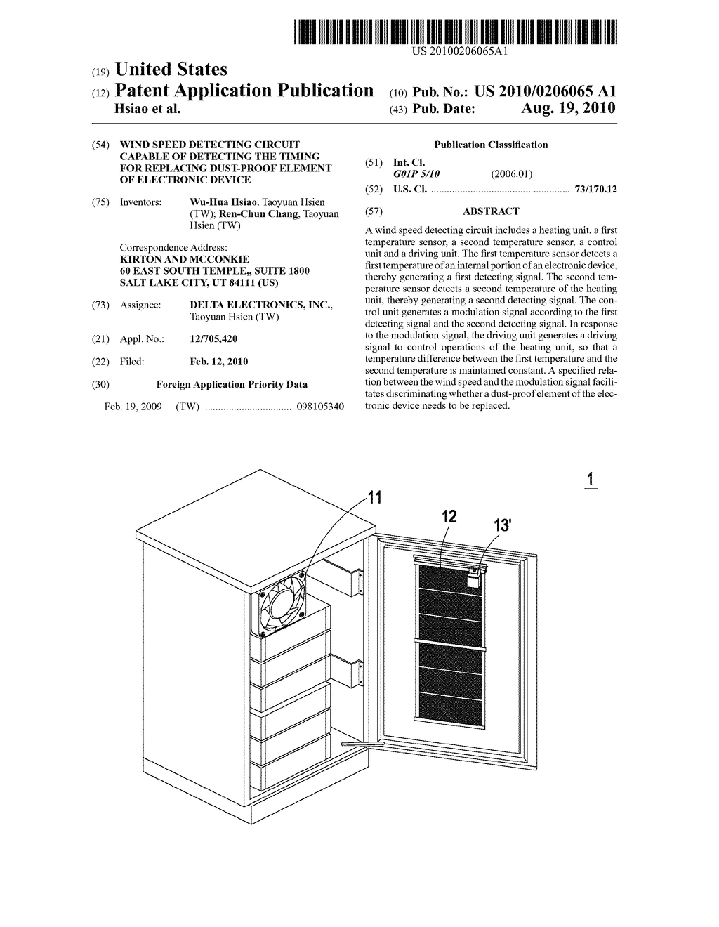 WIND SPEED DETECTING CIRCUIT CAPABLE OF DETECTING THE TIMING FOR REPLACING DUST-PROOF ELEMENT OF ELECTRONIC DEVICE - diagram, schematic, and image 01