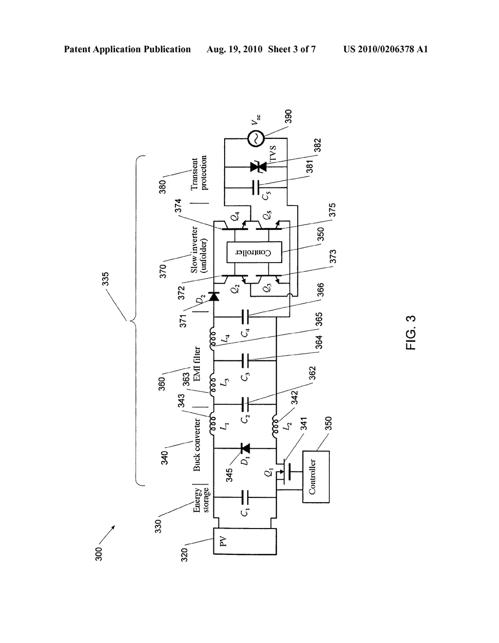 Thin-film photovoltaic power system with integrated low-profile high-efficiency inverter - diagram, schematic, and image 04