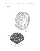 TIRE CHAIN MADE OF HARD WOVEN FABRIC HAVING TRIPLE-LAYER STRUCTURE diagram and image