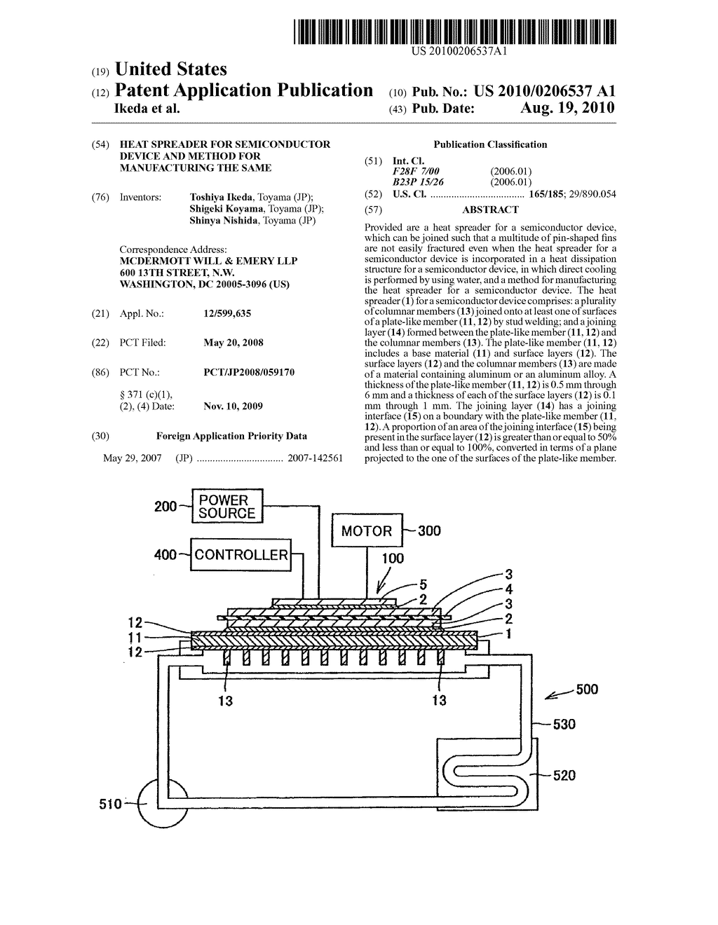 HEAT SPREADER FOR SEMICONDUCTOR DEVICE AND METHOD FOR MANUFACTURING THE SAME - diagram, schematic, and image 01