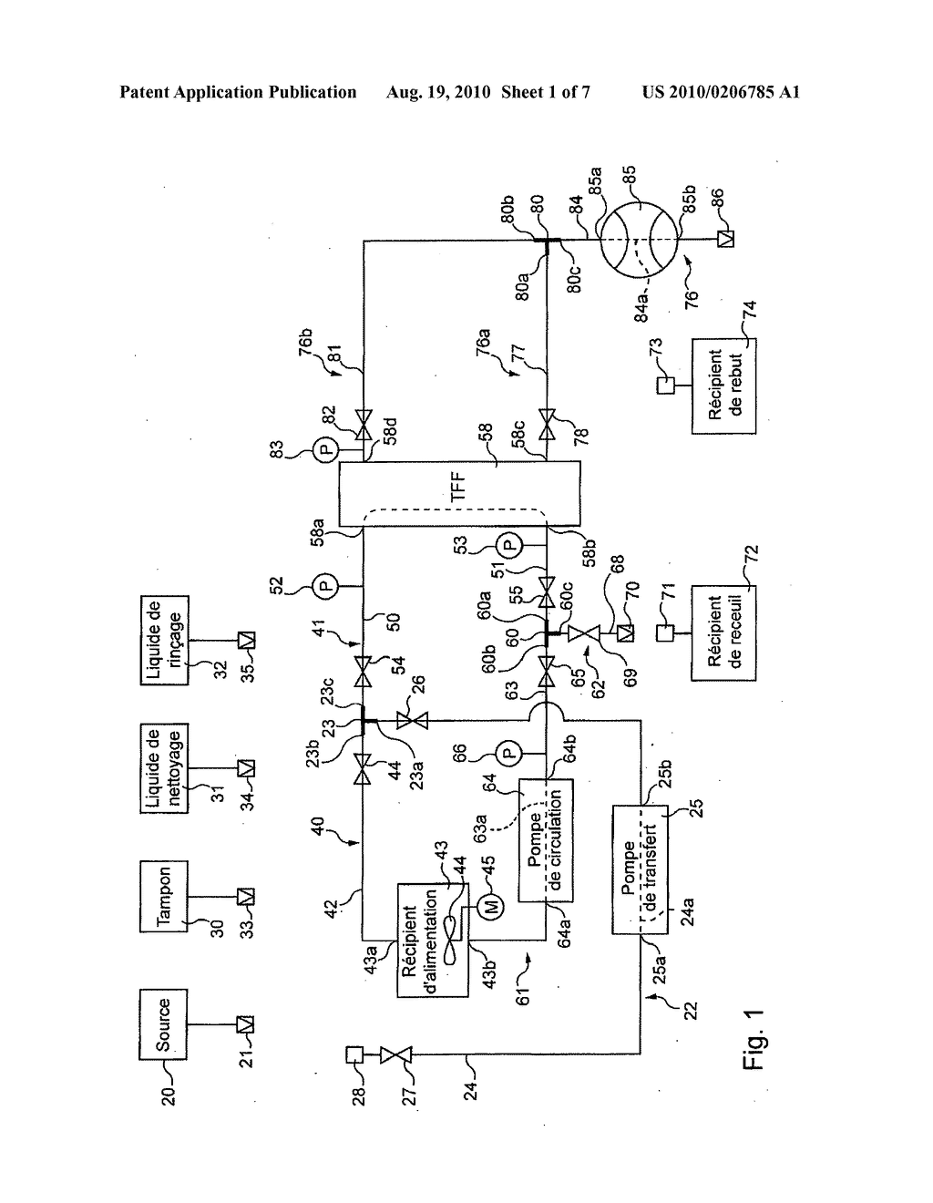 Cart and installation for treating biological liquid - diagram, schematic, and image 02