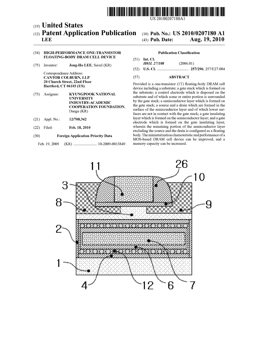 HIGH-PERFORMANCE ONE-TRANSISTOR FLOATING-BODY DRAM CELL DEVICE - diagram, schematic, and image 01