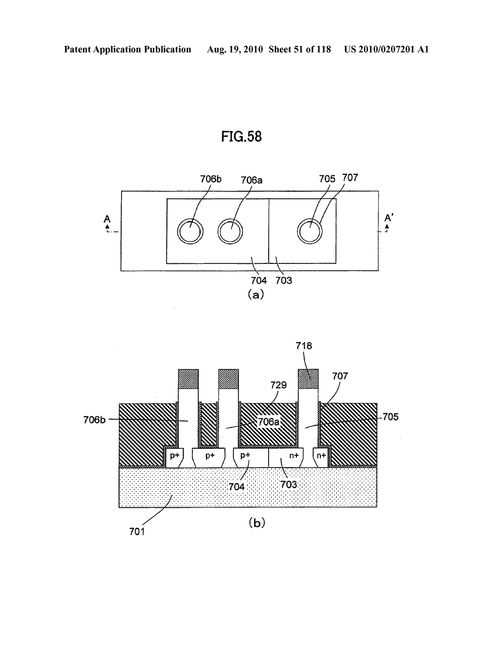 SEMICONDUCTOR DEVICE AND PRODUCTION METHOD THEREFOR - diagram, schematic, and image 52