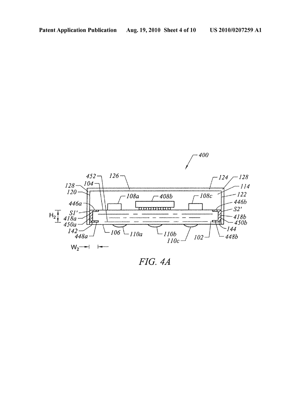 SEMICONDUCTOR DEVICE PACKAGES WITH ELECTROMAGNETIC INTERFERENCE SHIELDING - diagram, schematic, and image 05