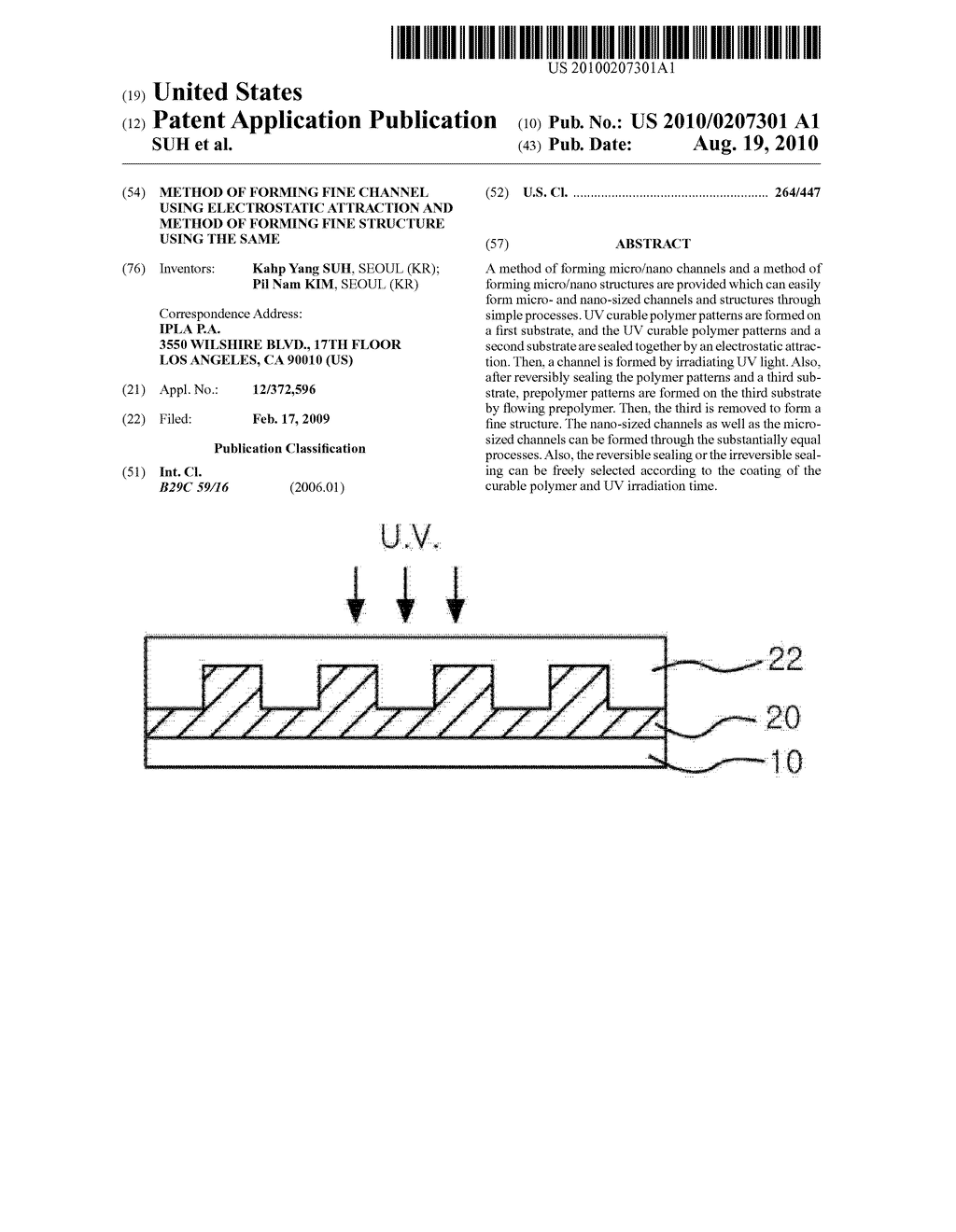 METHOD OF FORMING FINE CHANNEL USING ELECTROSTATIC ATTRACTION AND METHOD OF FORMING FINE STRUCTURE USING THE SAME - diagram, schematic, and image 01