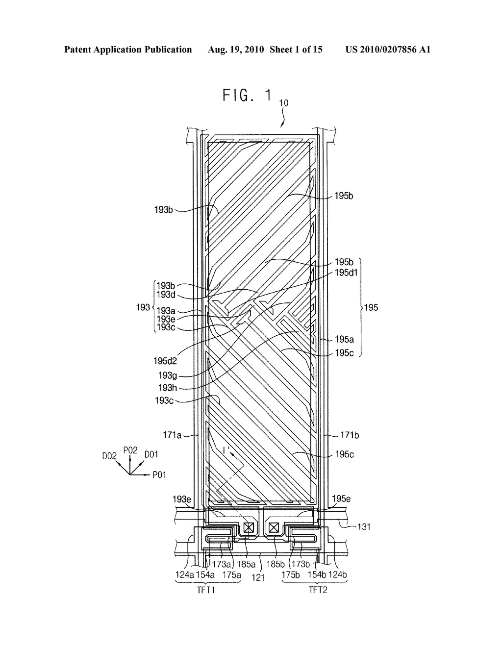 ARRAY SUBSTRATE AND DISPLAY DEVICE HAVING THE SAME - diagram, schematic, and image 02