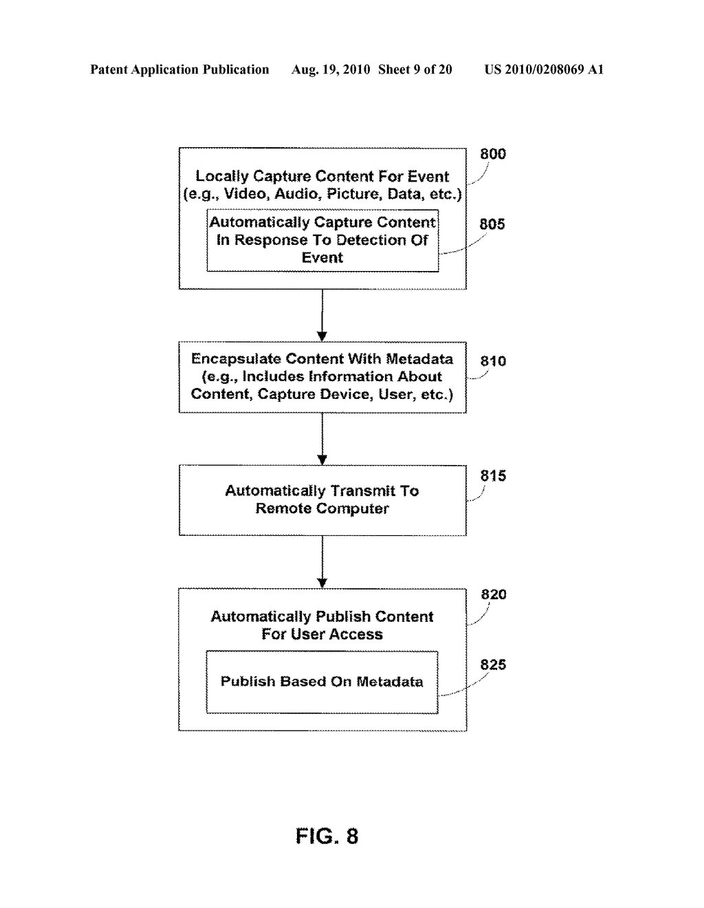 AUTOMATED UPLOAD OF CONTENT BASED ON CAPTURED EVENT - diagram, schematic, and image 10