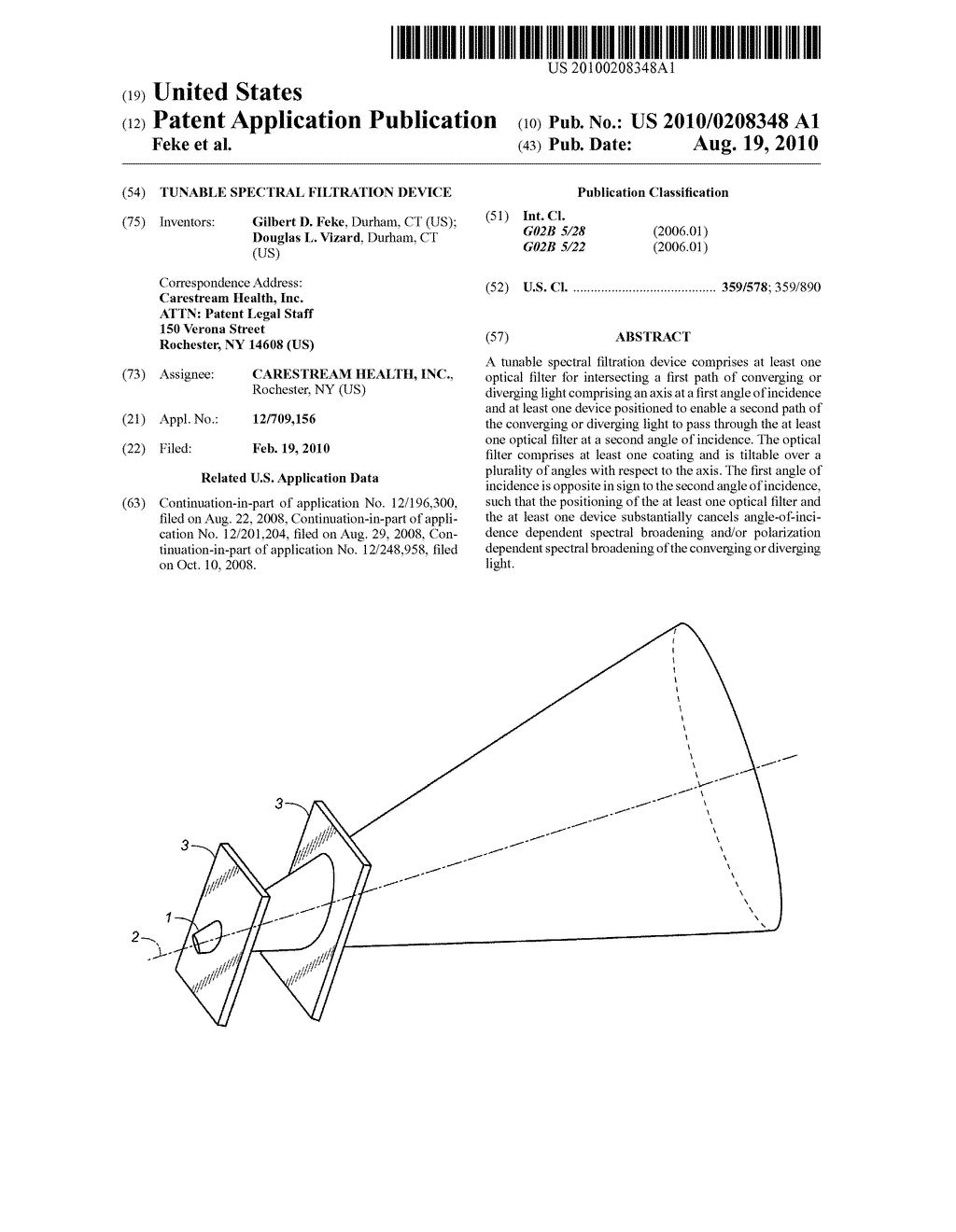 TUNABLE SPECTRAL FILTRATION DEVICE - diagram, schematic, and image 01