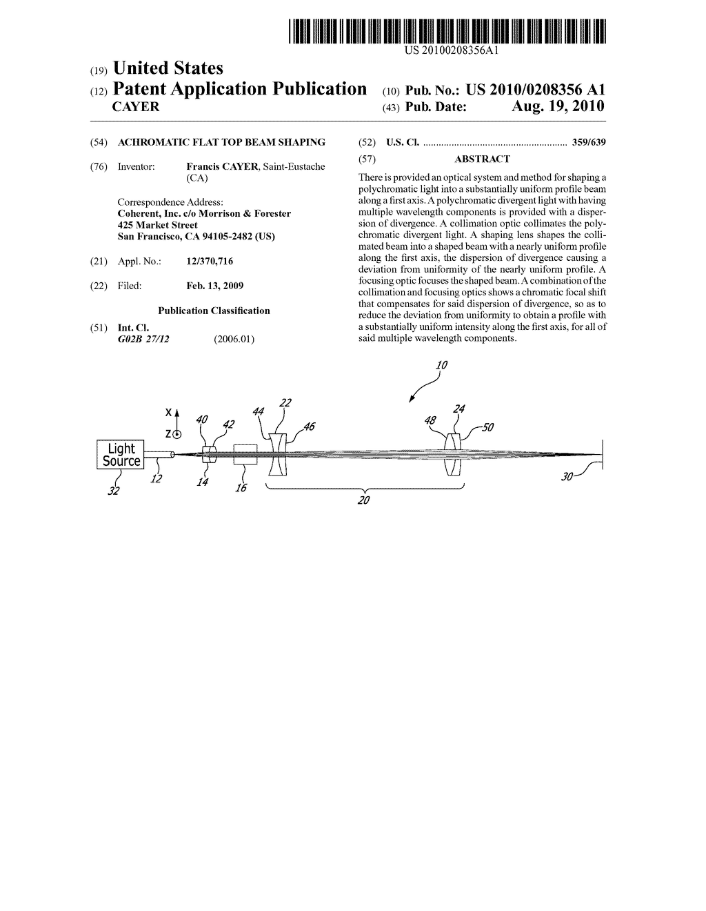 ACHROMATIC FLAT TOP BEAM SHAPING - diagram, schematic, and image 01