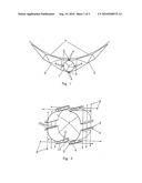 BEAM, METHOD FOR SECURING MIRROR-SUPPORTING ARMS TO THE BEAM, FRAME AND METHOD FOR PRODUCING THE BEAM FORMING PART OF A CYLINDRICAL PARABOLIC SOLAR COLLECTOR diagram and image