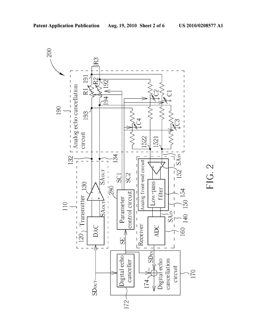 COMMUNICATION APPARATUS WITH ECHO CANCELLATION AND METHOD THEREOF - diagram, schematic, and image 03