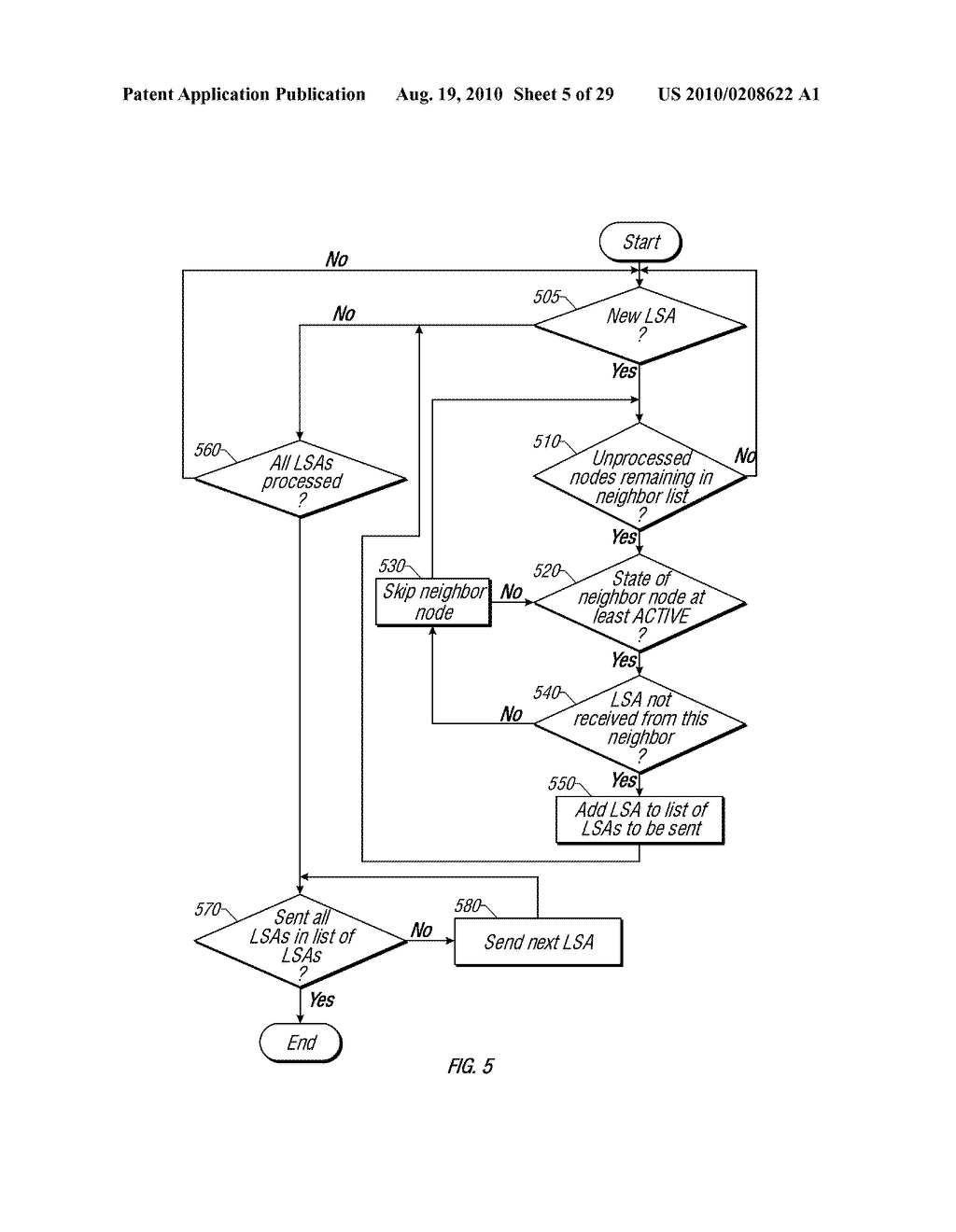 METHOD FOR ROUTING INFORMATION OVER A NETWORK EMPLOYING CENTRALIZED CONTROL - diagram, schematic, and image 06