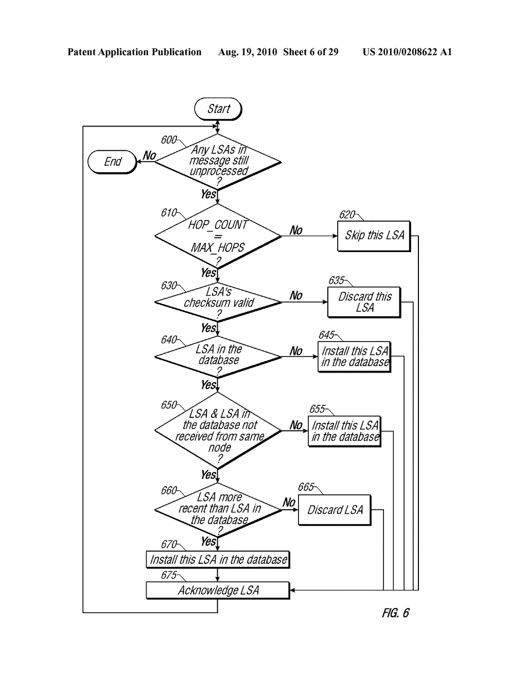 METHOD FOR ROUTING INFORMATION OVER A NETWORK EMPLOYING CENTRALIZED CONTROL - diagram, schematic, and image 07