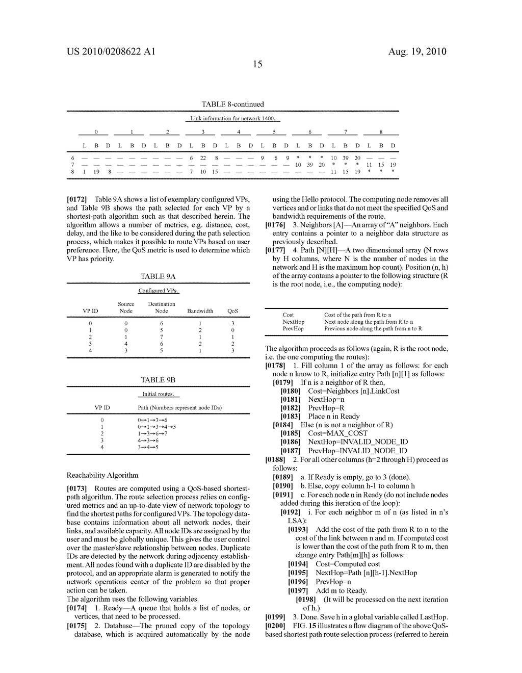 METHOD FOR ROUTING INFORMATION OVER A NETWORK EMPLOYING CENTRALIZED CONTROL - diagram, schematic, and image 45