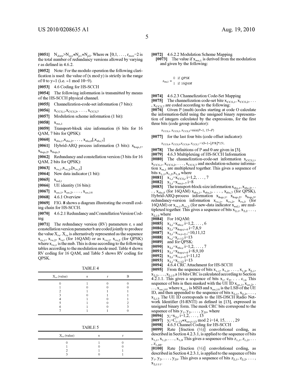 METHOD AND SYSTEM FOR TRANSPORT BLOCK SIZE SIGNALING BASED ON MODULATION TYPE FOR HSDPA - diagram, schematic, and image 11