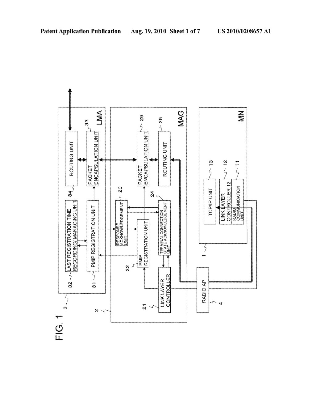 PROXY MOBILE IP SYSTEM, ACCESS GATEWAY AND METHOD FOR DETERMINING THE ORDER OF REGISTRATION NOTIFICATION MESSAGES USED THEREFOR - diagram, schematic, and image 02