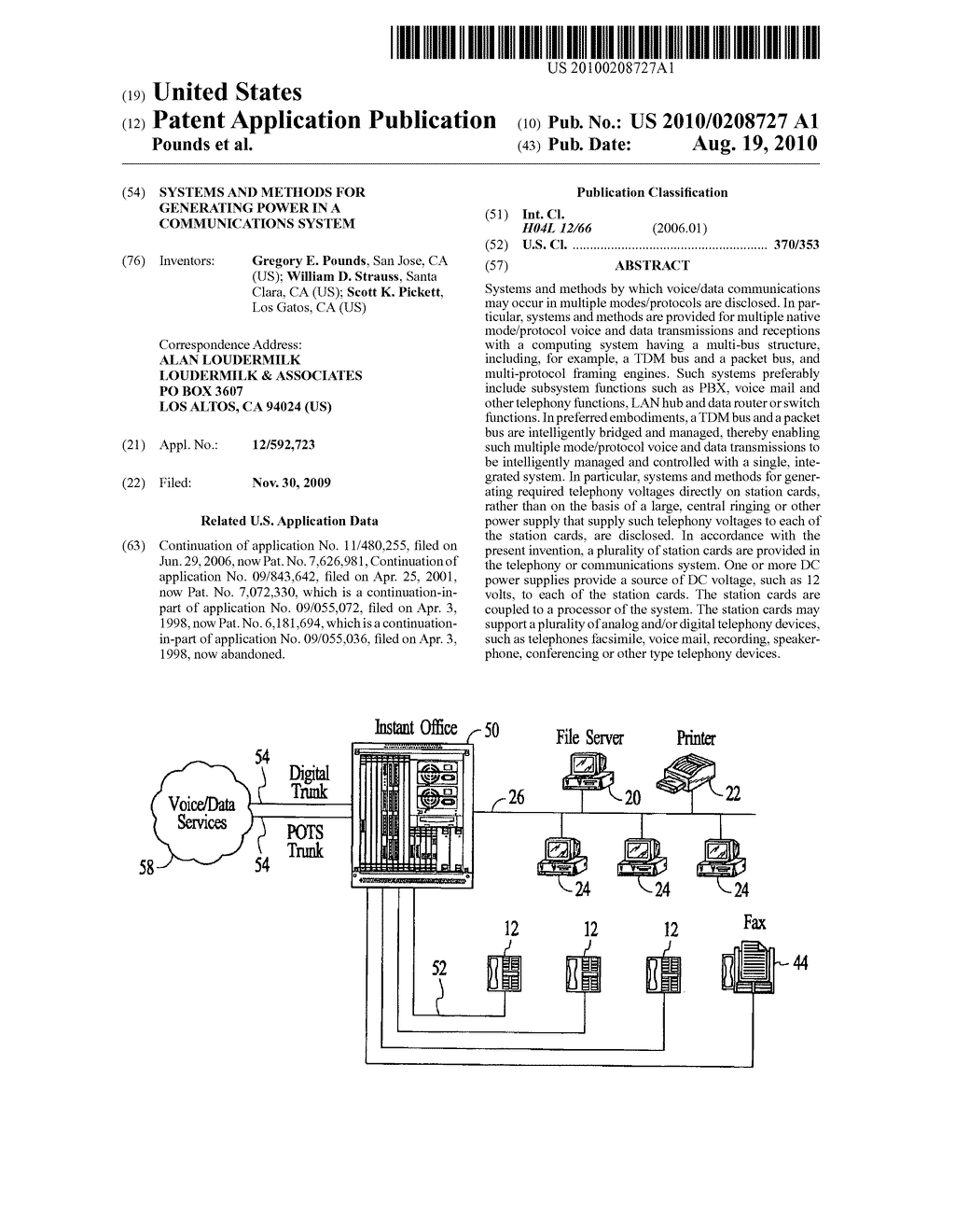 Systems and methods for generating power in a communications system - diagram, schematic, and image 01