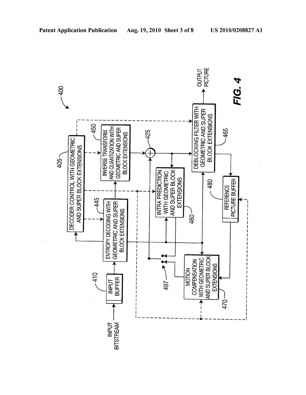 METHODS AND APPARATUS FOR VIDEO ENCODING AND DECODING GEOMETERICALLY PARTITIONED SUPER MACROBLOCKS - diagram, schematic, and image 04