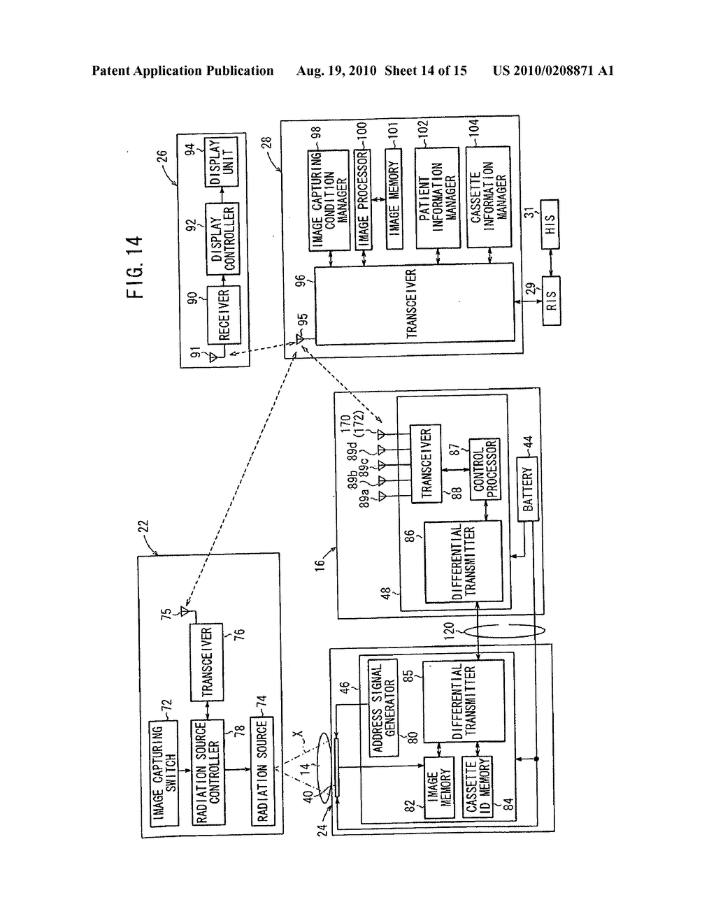 Bed for capturing radiation image and radiation image capturing system - diagram, schematic, and image 15