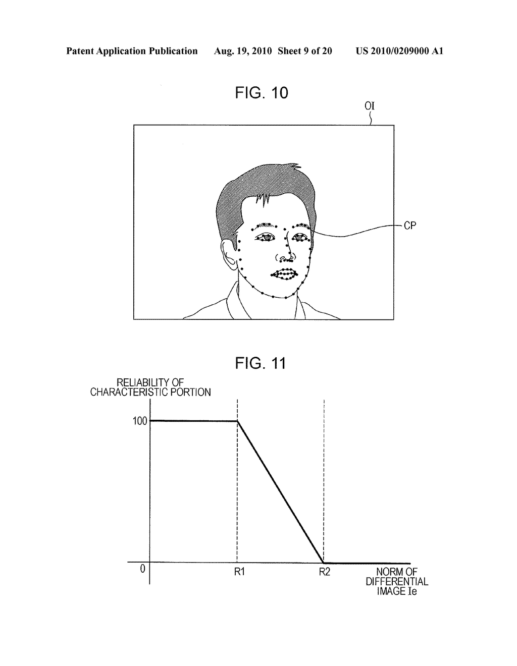 IMAGE PROCESSING APPARATUS FOR DETECTING COORDINATE POSITION OF CHARACTERISTIC PORTION OF FACE - diagram, schematic, and image 10