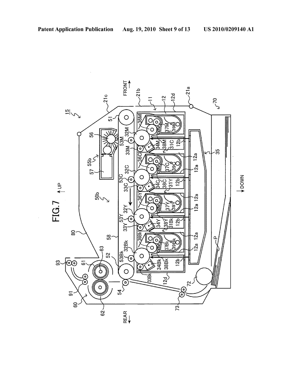 Image-Forming Device with Holding Unit Having Multiple Positions - diagram, schematic, and image 10