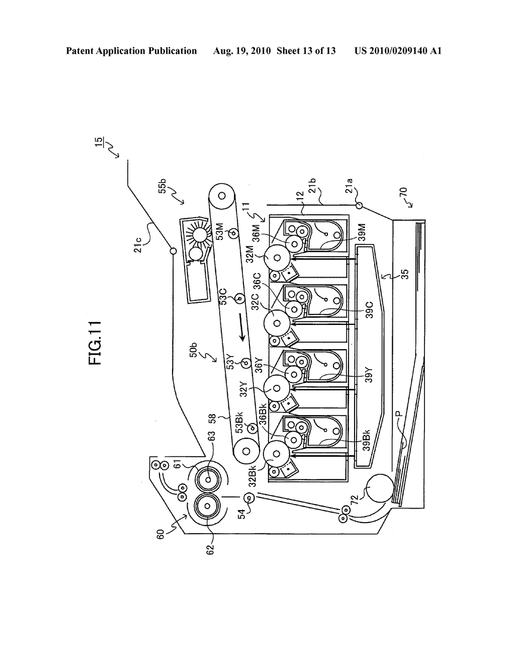 Image-Forming Device with Holding Unit Having Multiple Positions - diagram, schematic, and image 14