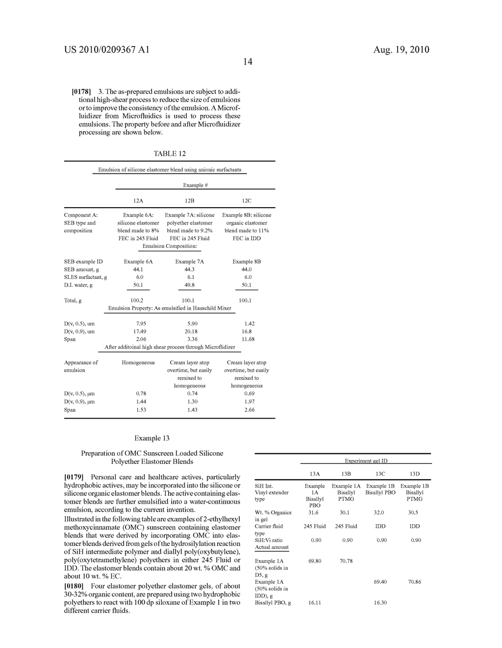 Emulsions Of Silicone Elastomer And Silicone Organic Elastomer Gels - diagram, schematic, and image 15