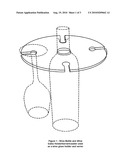 WINE BOTTLE AND WINE GLASS HOLDER/SERVER/COASTER diagram and image