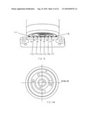 Battery pack with axially extending and rotatable electrical connections and catch diagram and image