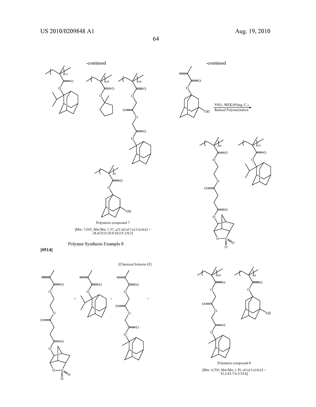 POSITIVE RESIST COMPOSITION, METHOD OF FORMING RESIST PATTERN, AND POLYMERIC COMPOUND - diagram, schematic, and image 65