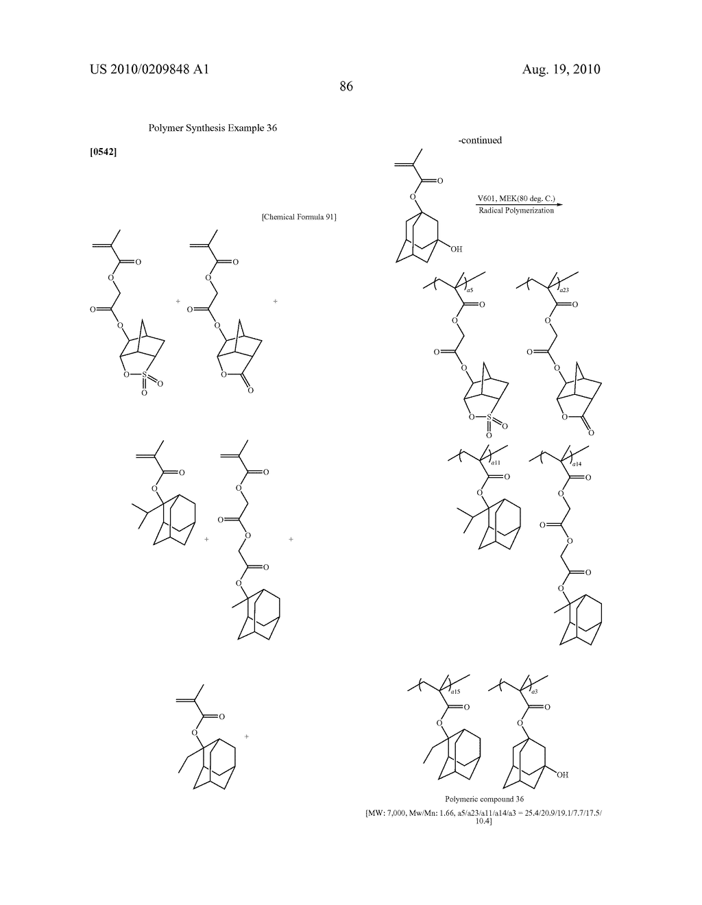 POSITIVE RESIST COMPOSITION, METHOD OF FORMING RESIST PATTERN, AND POLYMERIC COMPOUND - diagram, schematic, and image 87