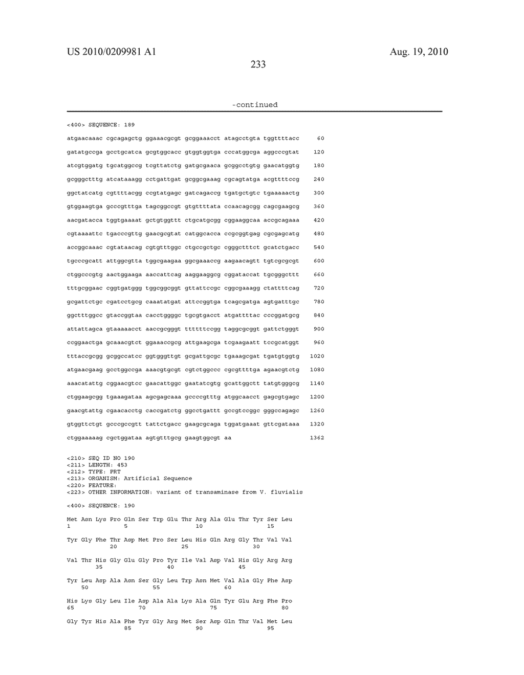 TRANSAMINASE POLYPEPTIDES - diagram, schematic, and image 235