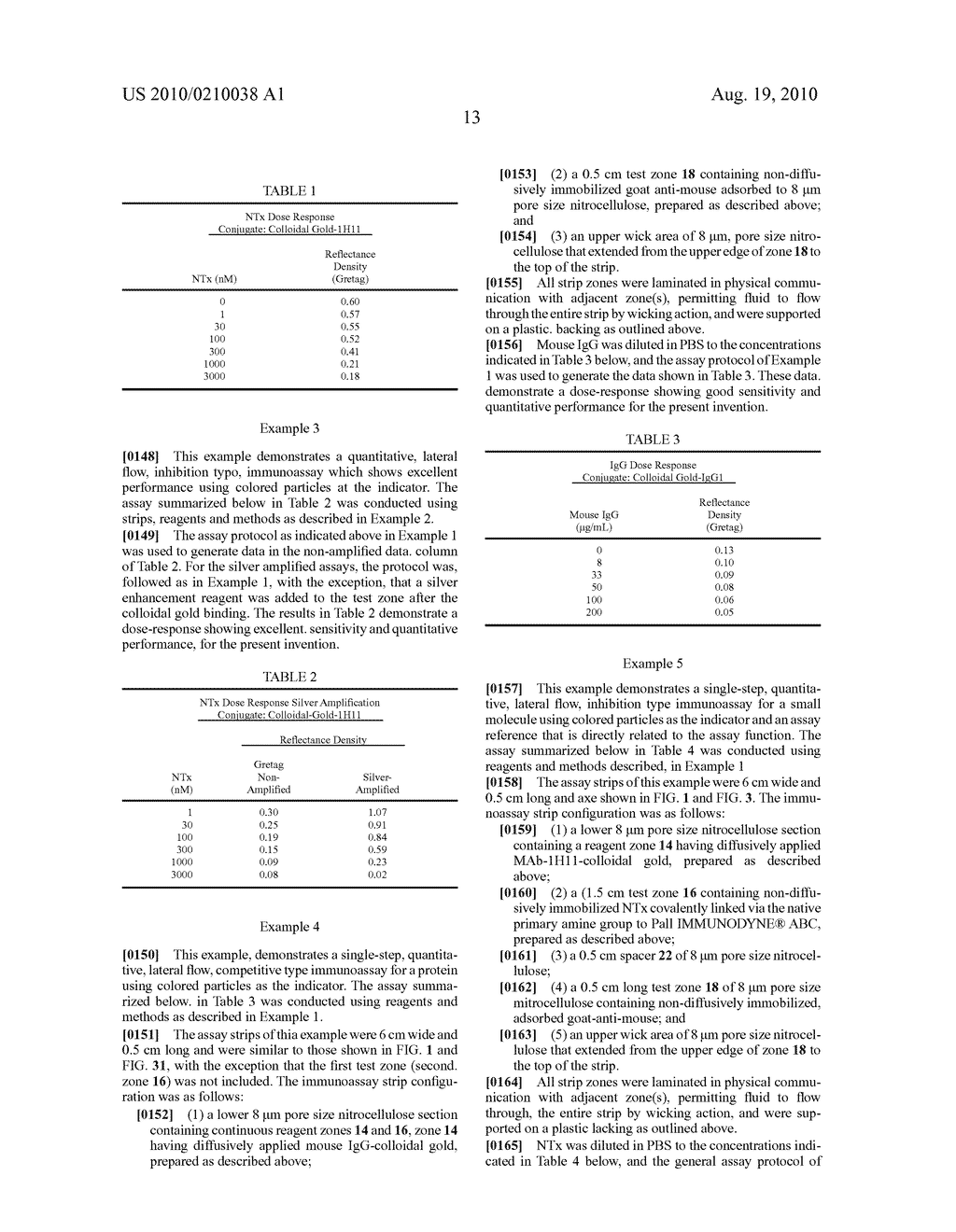 DRY REAGENT PARTICLE ASSAY AND DEVICE HAVING MULTIPLE TEST ZONES AND METHOD THEREFOR - diagram, schematic, and image 17