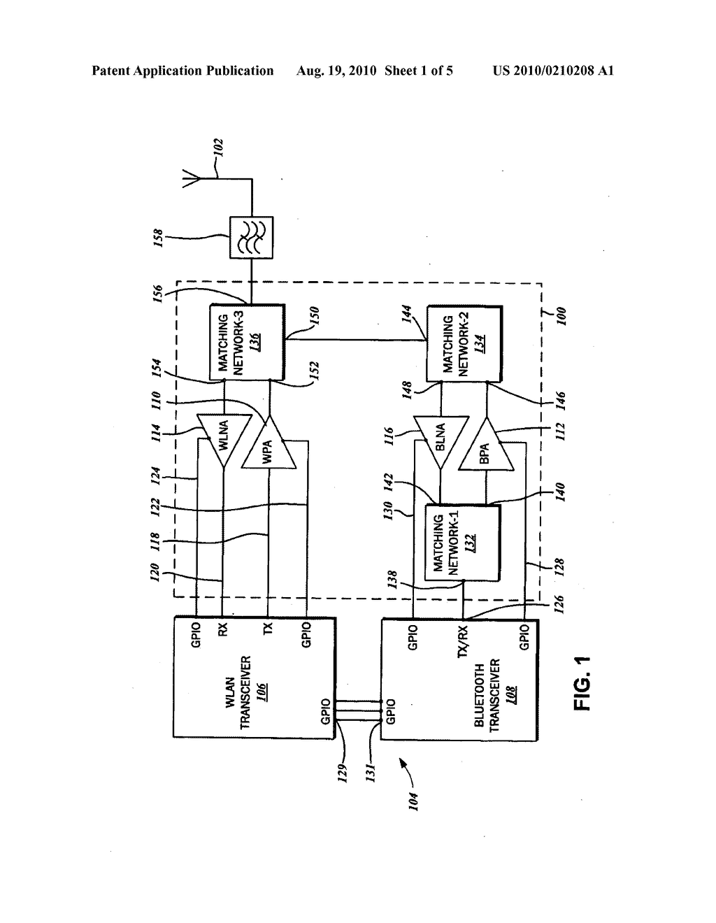 MULTI MODE RADIO FREQUENCY TRANSCEIVER FRONT END CIRCUIT WITH INTER-STAGE POWER DIVIDER - diagram, schematic, and image 02