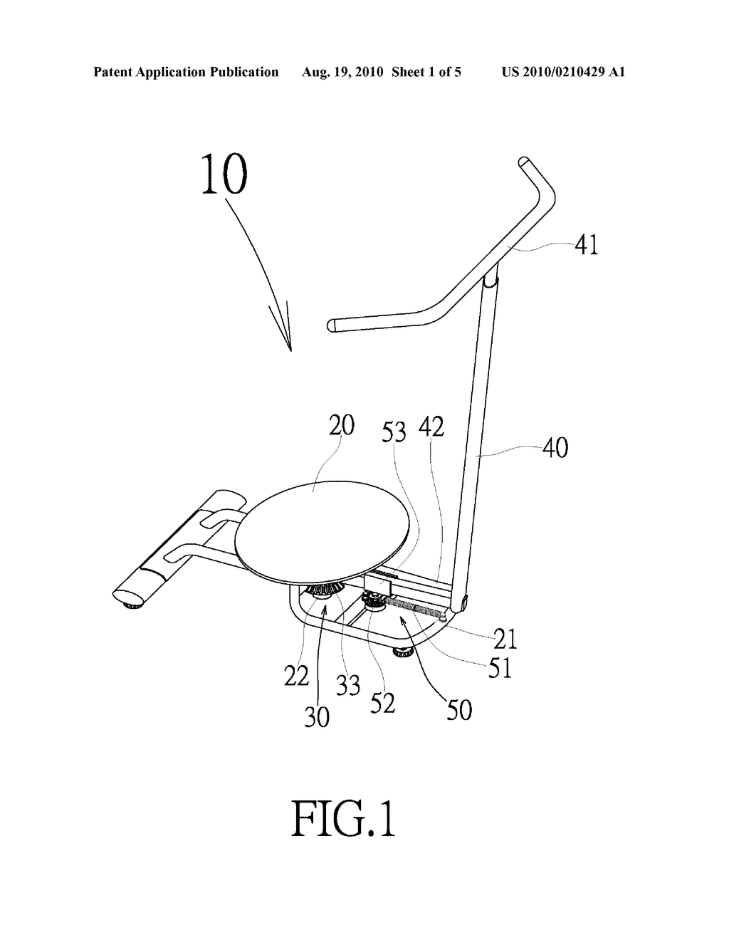 RESISTANCE APPARATUS FOR A WAIST-TWISTING EXERCISER - diagram, schematic, and image 02