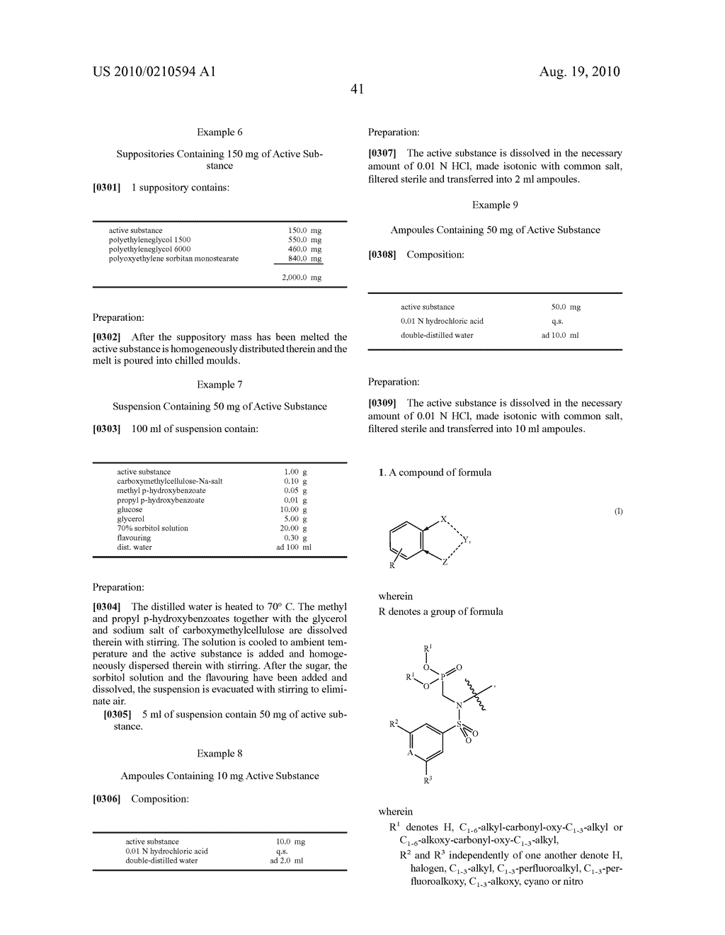 SUBSTITUTED ARYLSULFONYLAMINOMETHYLPHOSPHONIC ACID DERIVATIVES, THEIR PREPARATION AND THEIR USE IN THE TREATMENT OF TYPE I AND II DIABETES MELLITUS - diagram, schematic, and image 42