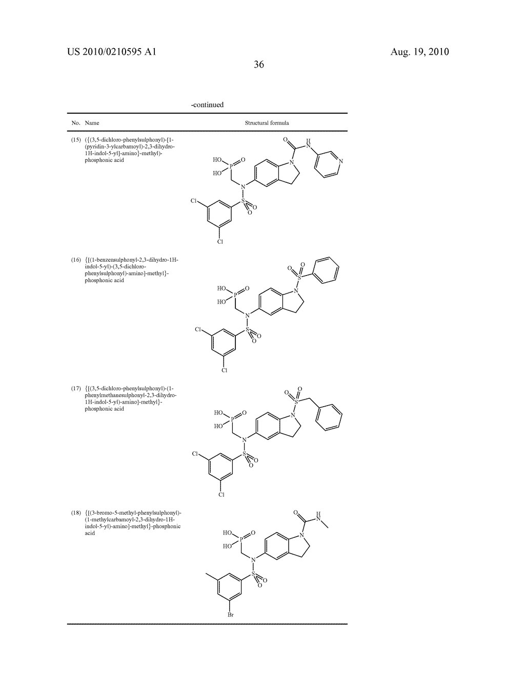 SUBSTITUTED ARYLSULFONYLAMINOMETHYLPHOSPHONIC ACID DERIVATIVES, THEIR PREPARATION AND THEIR USE IN THE TREATMENT OF TYPE I AND II DIABETES MELLITUS - diagram, schematic, and image 37