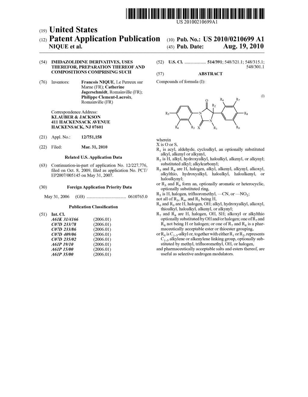 IMIDAZOLIDINE DERIVATIVES, USES THEREFOR, PREPARATION THEREOF AND COMPOSITIONS COMPRISING SUCH - diagram, schematic, and image 01
