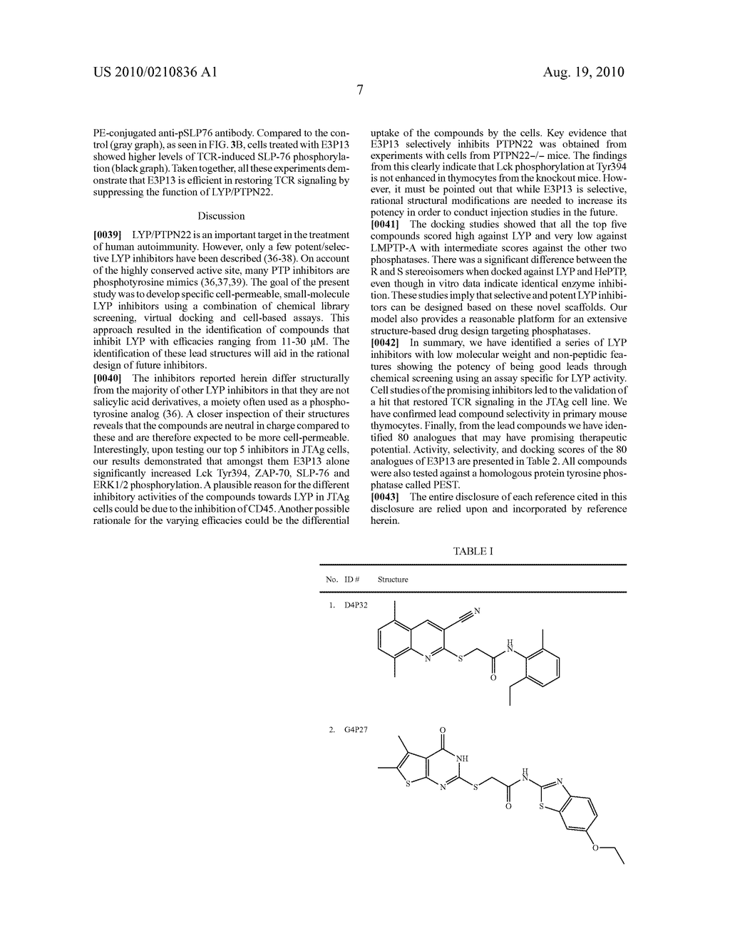 SMALL MOLECULE INHIBITORS OF LYMPHOID TYROSINE PHOSPHATASE - diagram, schematic, and image 11