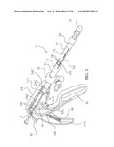 MEDICAL INSTRUMENT TO PLACE A PURSESTRING SUTURE, OPEN A HOLE AND PASS A GUIDEWIRE diagram and image