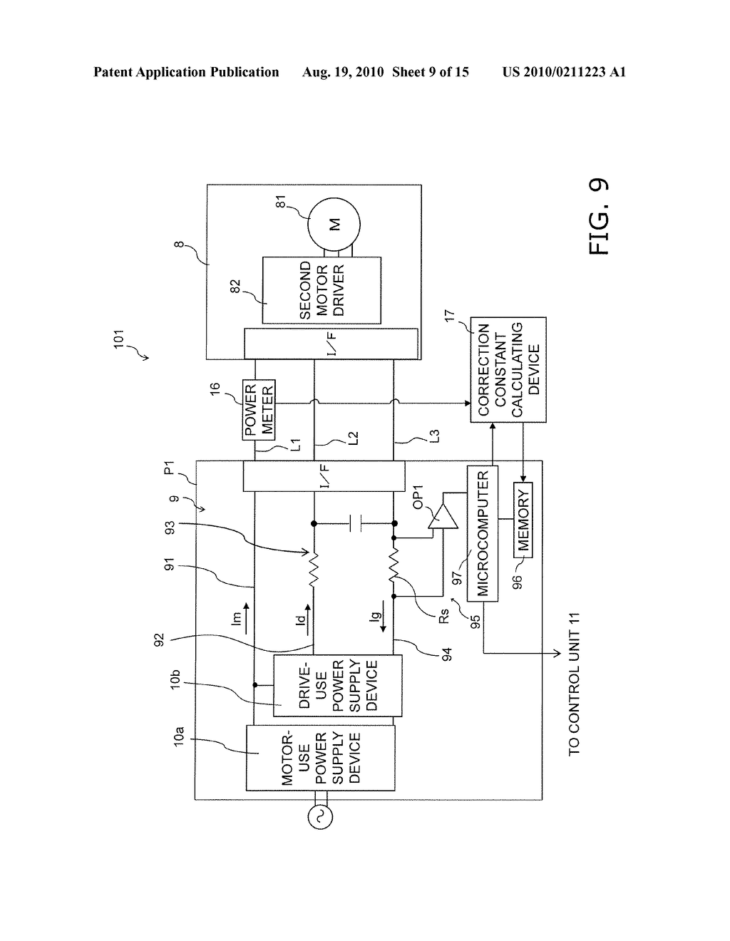 CURRENT DETECTING DEVICE, AIR CONDITIONING APPARATUS, CORRECTION CONSTANT CALCULATING SYSTEM AND CORRECTION CONSTANT CALCULATING METHOD - diagram, schematic, and image 10