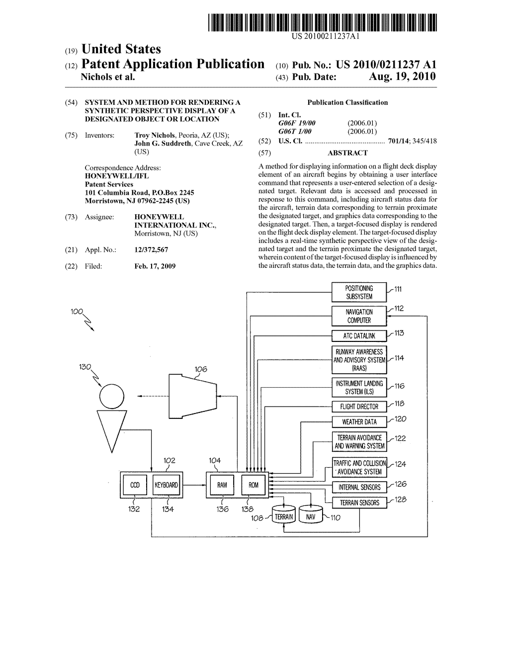 SYSTEM AND METHOD FOR RENDERING A SYNTHETIC PERSPECTIVE DISPLAY OF A DESIGNATED OBJECT OR LOCATION - diagram, schematic, and image 01