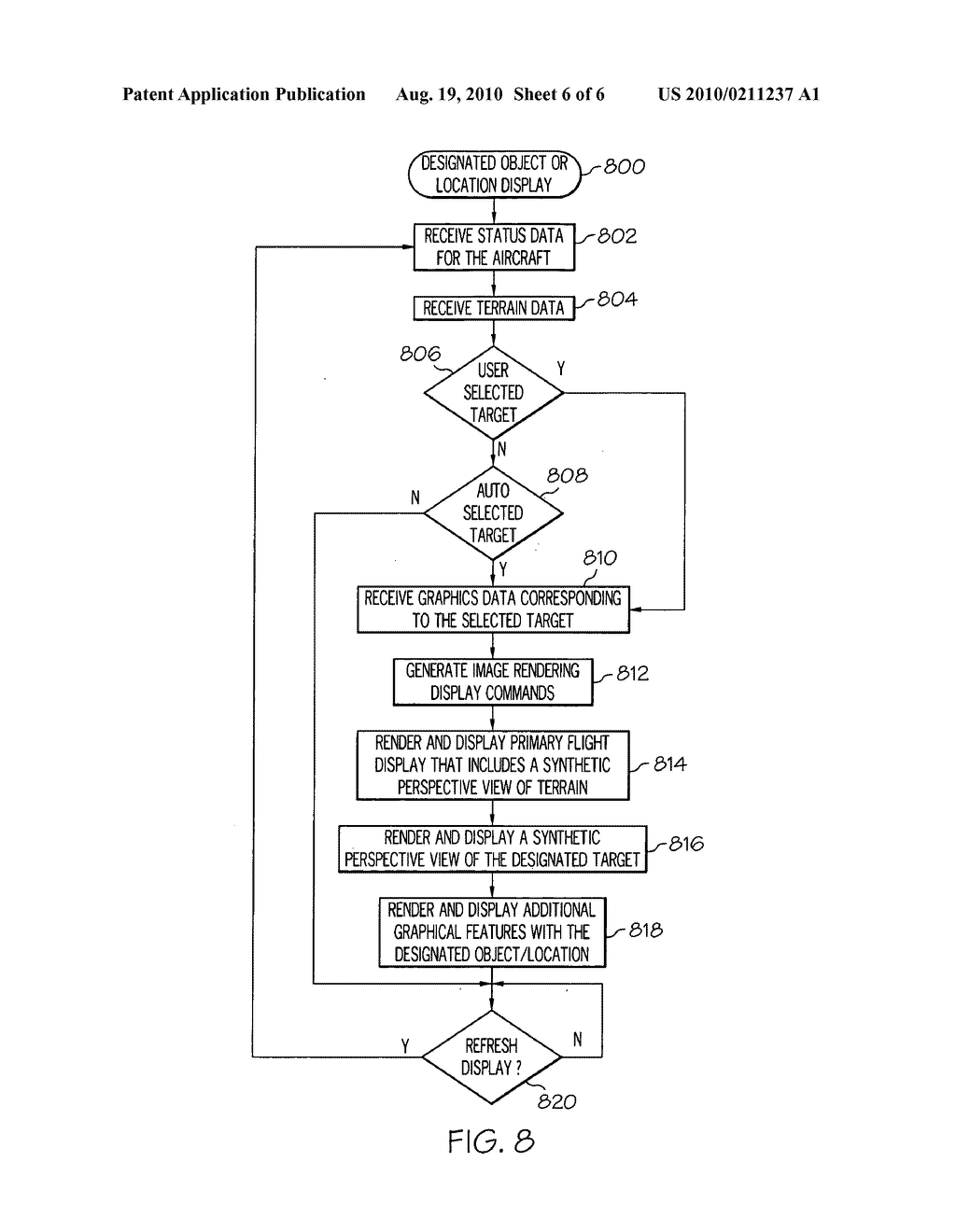 SYSTEM AND METHOD FOR RENDERING A SYNTHETIC PERSPECTIVE DISPLAY OF A DESIGNATED OBJECT OR LOCATION - diagram, schematic, and image 07