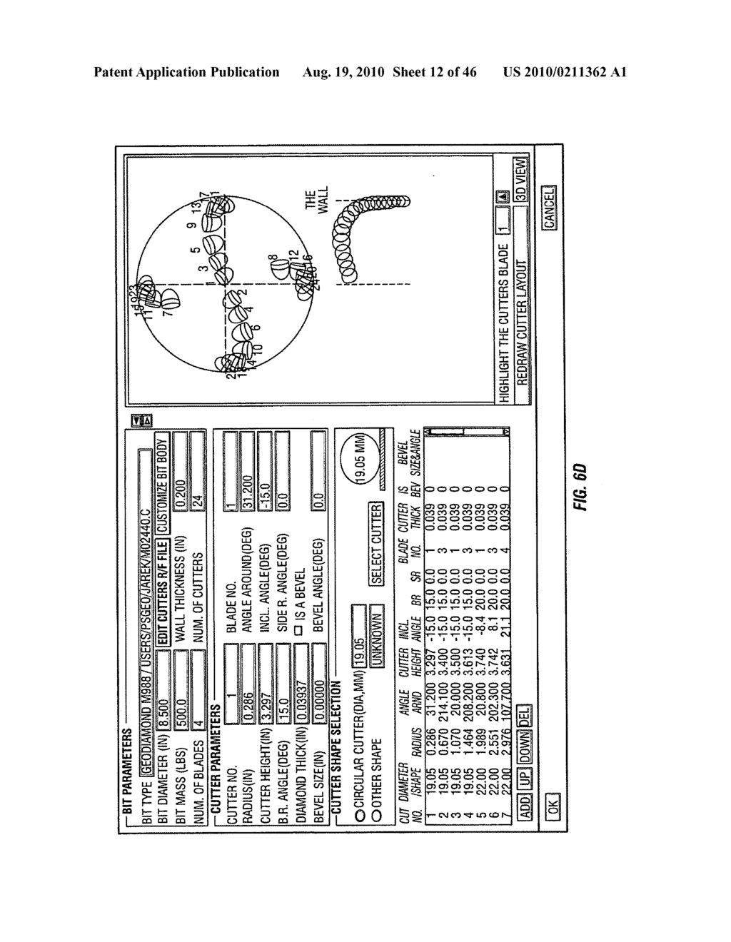 METHODS FOR MODELING, DISPLAYING, DESIGNING, AND OPTIMIZING FIXED CUTTER BITS - diagram, schematic, and image 13