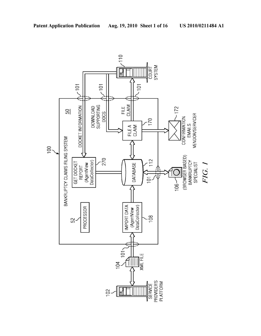 ELECTRONIC BANKRUPTCY CLAIMS FILING SYSTEM - diagram, schematic, and image 02