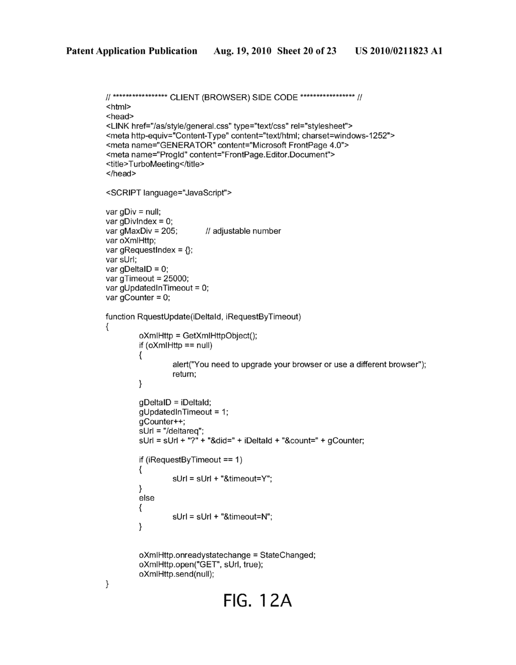 BROWSER BASED WEB CONFERENCING EMPLOYING LAYERING TO DISPLAY SCREEN UPDATES - diagram, schematic, and image 21